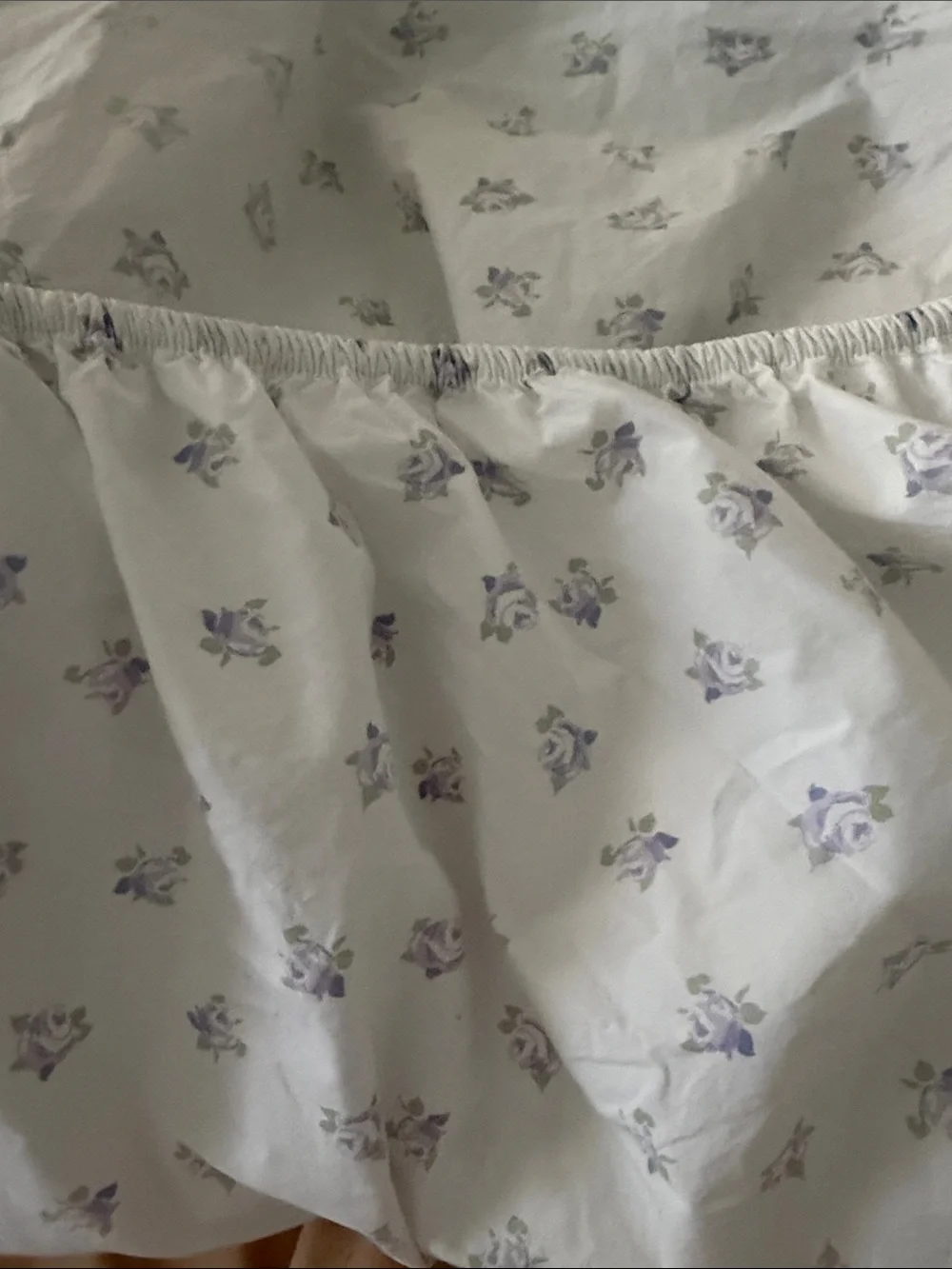 PBK Fitted Sheet and Pillow Case with Small Lavender Floral Pattern